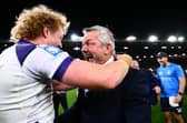 Coach Daryl Powell celebrates Wakefield Trinity's Grand Final win with Lachlan Walmsley. Picture by Olly Hassell/SWpix.com.