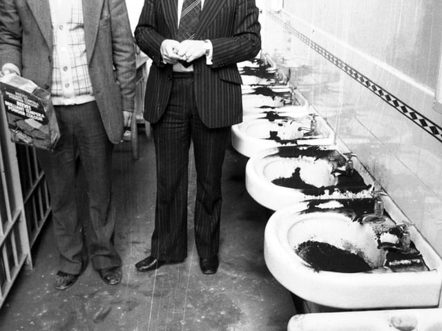 Osmondthorpe Primary School was targeted by vandals in October 1978. It prompted a visit by Coun Martin Dodgson, chairman of Leeds City Council's Subcommittee. "The damage is shocking. This is the first time I have been to a school so soon after the vandals have been, and I shall certainly be reporting back to the council on the mess they have made," he said. He is pictured with caretaker William Sice who discovered the damage.