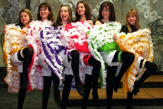 Can-Can girls, from left, Katherine Archer, Lucy Rutter, Carlene Johnson, Danielle McDermott, Claire Gelderd and Sarah Healey are pictured rehearsing for an Old Time M