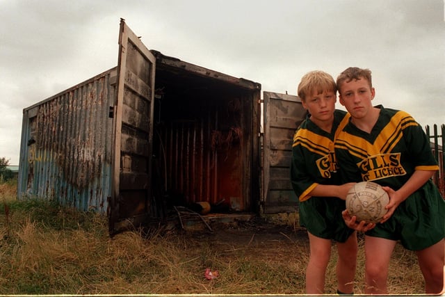 Middleton Marauders were left counting after the team's kit container was targeted by firebugs. Pictured are players Neil Hallam and Danny Buckle.