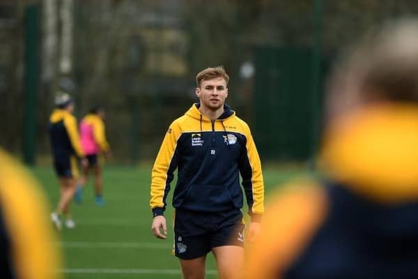 New Rhinos signing Kieran Hudson at training this week. Picture by Jonathan Gawthorpe.