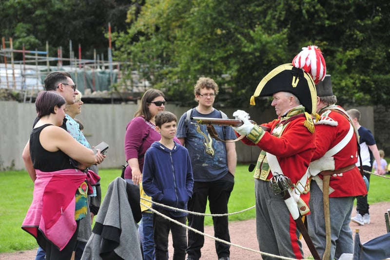 There was a chance to learn more about muskets and see a demonstration of musket firing.