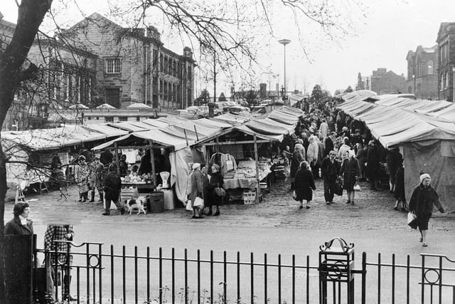 Batley Market in April 1975.