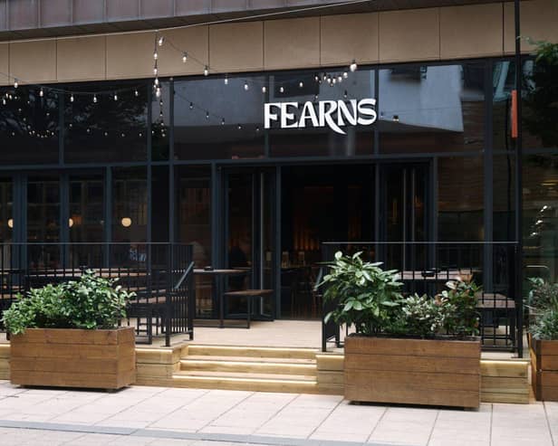 Fearns' outdoor terrace