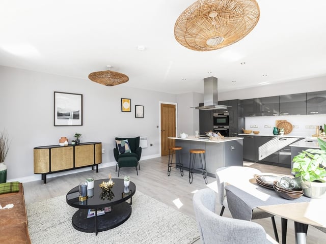 The open plan layout gives a light and spacious feel to the living area.