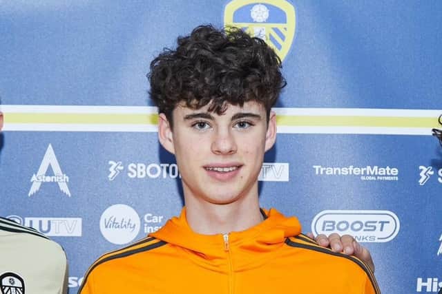 Leeds United midfielder Archie Gray signed his first professional contract with the club last month (Pic: Leeds United)