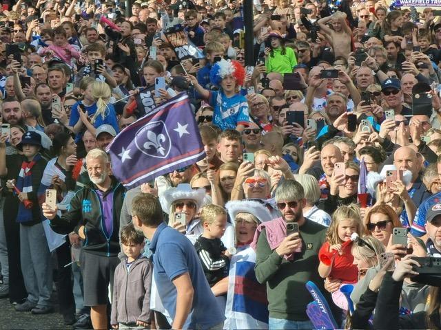 Fans along the route.