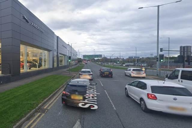 The crash happened on Scott Hall Road near to the Land Rover garage. Photo: Google