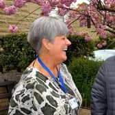 Former professional golfer Gary Day, who had a stroke, pictured with Candy Gable, chairwoman of Guiseley Senior Citizens Association.