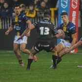 Oscar Brown, seen in pre-season action at Castleford Tigers, returned from injury for Leeds Rhinos reserves last week. Picture by Steve Riding.