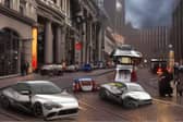 We prompted the AI software to generate a photo of Leeds city centre if flying cars and futuristic vehicles were permitted. Do you recognise this street?