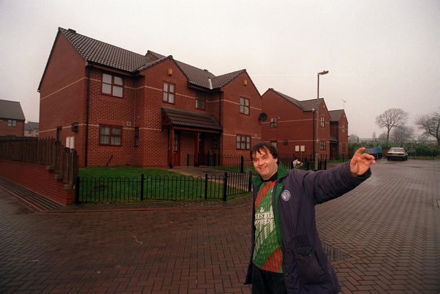 January 1998 and pictured is resident Albert Whitlock on Grasmere Close.