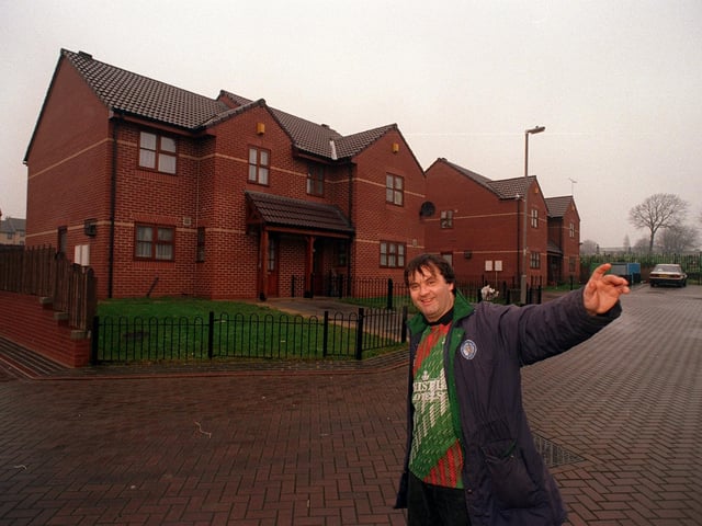 January 1998 and pictured is resident Albert Whitlock on Grasmere Close.