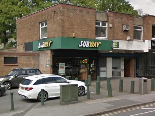 This Subway branch on Roundhay Road was rated on November 1.