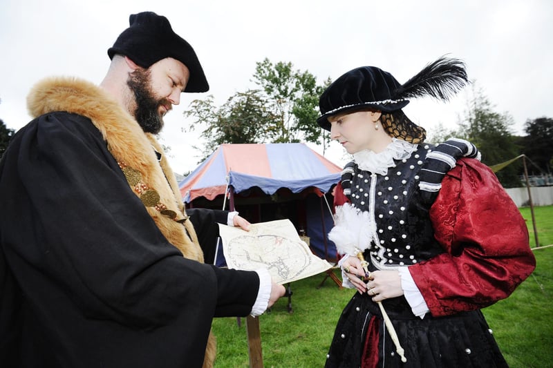 Mary Queen of Scots and Lord Darnley were among the historical figures visiting Kinneil Estate for the event.