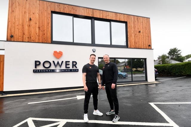 Owners Tom Lamb (left) and Callum White pictured outside the new Power Personal Training Gym opening in Guiseley.