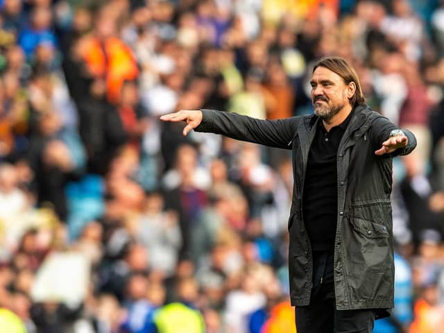 Daniel Farke, pictured at full time after Leeds United's win over Watford. Picture: Bruce Rollinson.
23 Septemer 2023.