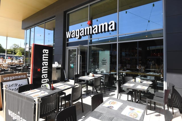 Wagamama has a rating of 4.0 stars from 413 reviews. A customer at Wagamama said: "Came for a lovely meal, the food was so good! We were served by Ashleigh - she was absolutely lovely and we experienced such good service from her!! Would definitely recommend."