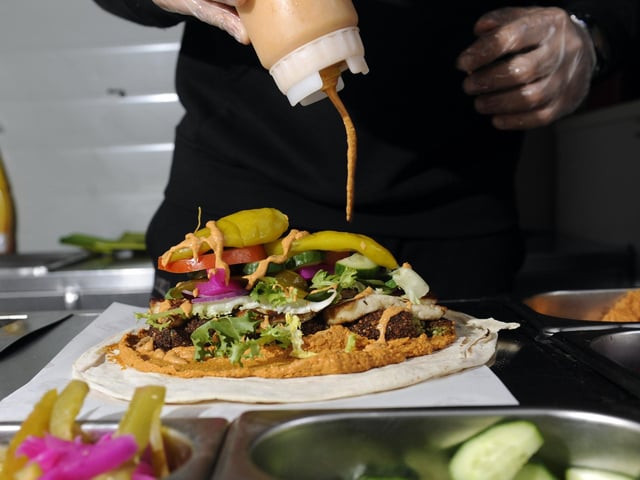 The Falafel Guys is one of the best rated places in the city for Middle Eastern street food. Located on Briggate, the takeaway has a 4.5 star rating from 260 Google reviews. It serves wraps served with hummus, fresh salads and sauces for £6.50. Halloumi fries are available as a side for £7.