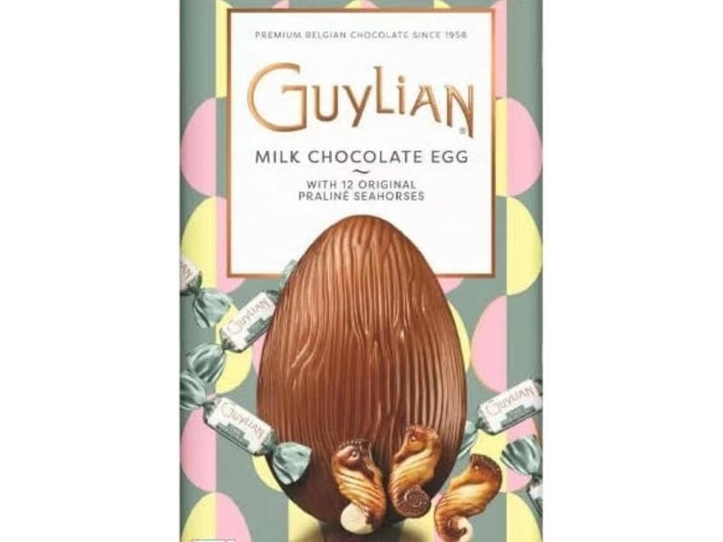 Amazon – www.amazon.co.uk  Guylian Milk Chocolate Easter Egg, Currently priced at £15