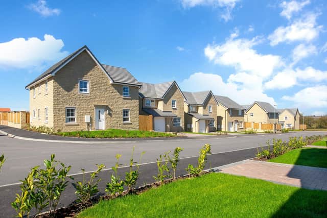 A typical street scene at Barratt Homes' Amblers Meadow development in West Yorkshire