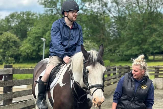 Dominic horse riding