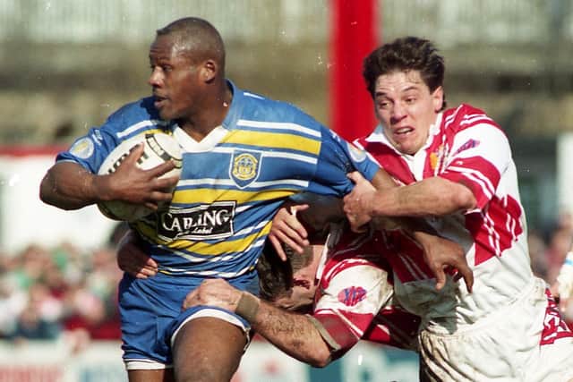 Ellery Hanley is another great player to have worn the number 13 jersey for Leeds. Picture by Steve Riding.