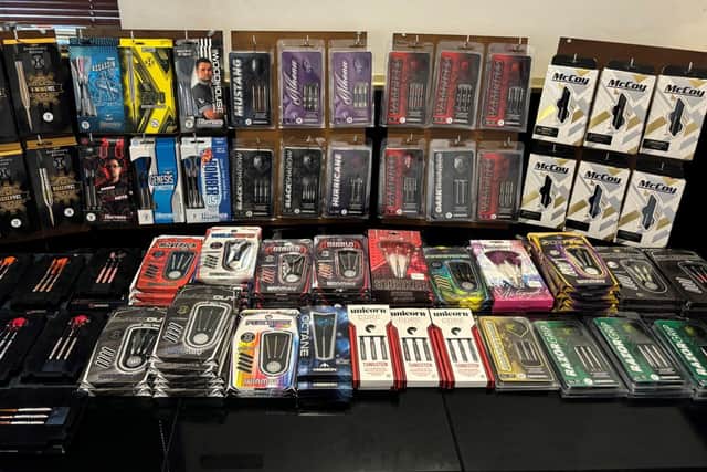 Customers are able to try out a huge range of dart sets