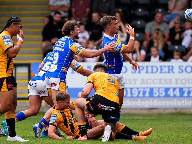 Eighteen-year-old prop Presley Cassell - seen celebrating his first Super League try, away to Castleford Tigers two months ago, made seven appearances late in the season and showed huge potential.