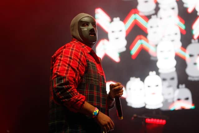 M Huncho wearing his iconic mask (Getty Images)