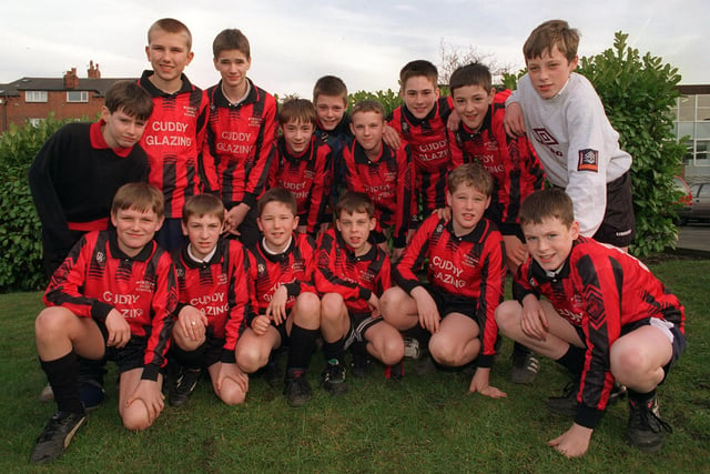 Wortley High School U-13s football team pictured in February 1997. Back row, from left, are Daniel Smith, Lee Waud, Sam Sykes, Gary Sagar, James Senior, James Latto, Paul Lancashire, Wesley King and Matthew Goodwin. Front row, from left, are Tom O'Brien, Ashley Spink, Stuart Kirk, Andy Bell, Sean Penny and Matthew Richardson.