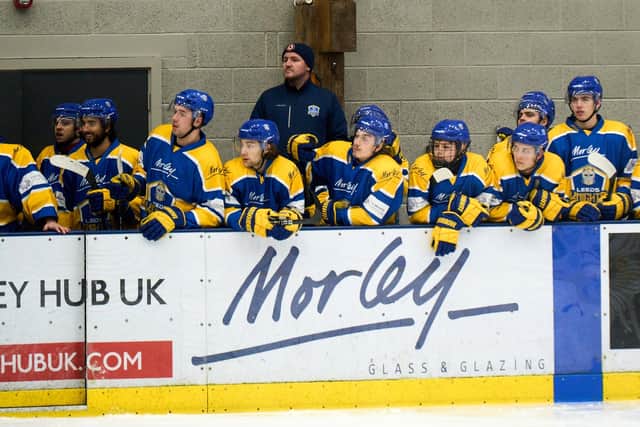 BACK AT IT: Now the NIHL National league title celebrations have died down, Leeds Knights coach Ryan Aldridge has got his players back on message this week as they attempt to add the play-off crown to their haul. Picture courtesy of Oliver Portamento.