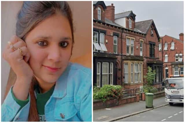 Harleen Kaur Satpreet Gandhi was found seriously injured at the house in Headingley, and died a short time later.