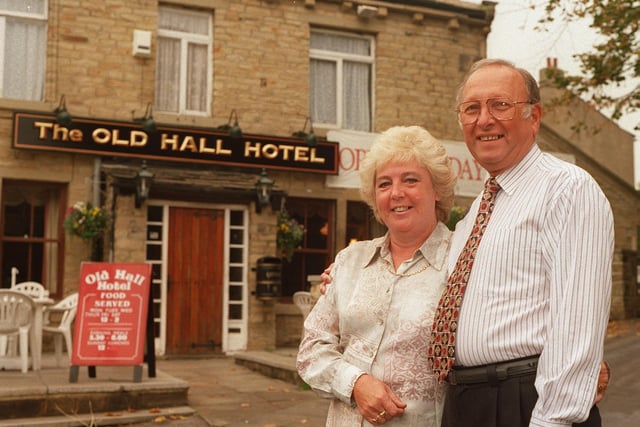 Landlord and landlady of the Old Hall pub in Farsley, Bob and Sheila Scruby.