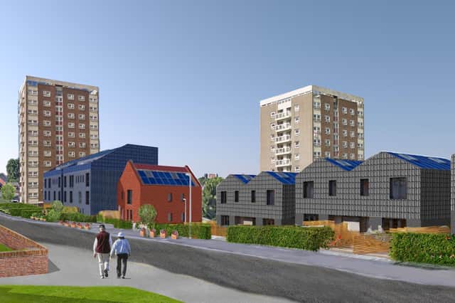 An architect's plan for the new homes on Mistress Lane in Armley. Photo: Leeds Community Homes