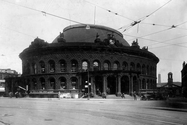 The Corn Exchange pictured in June 1929. It was designed by Cuthbert Brodrick and completed in 1864.