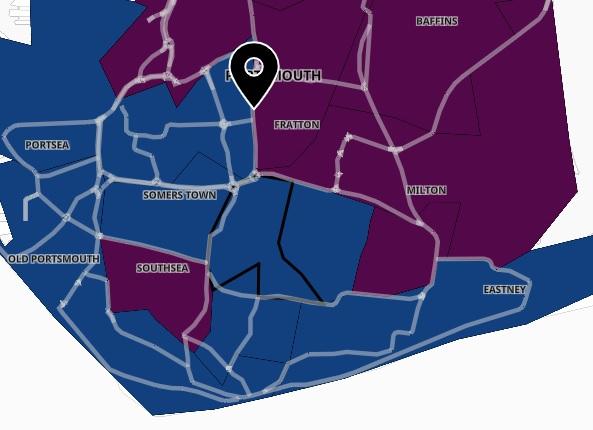 The percentage of double-jabbed people in Southsea Fawcett Road was 59.27 per cent as of September 12. The rate was the 968th lowest in the country.