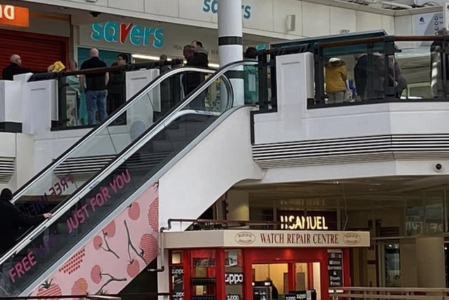 A quiet Middleton Grange Shopping Centre just days before lockdown officially started in March 2020.