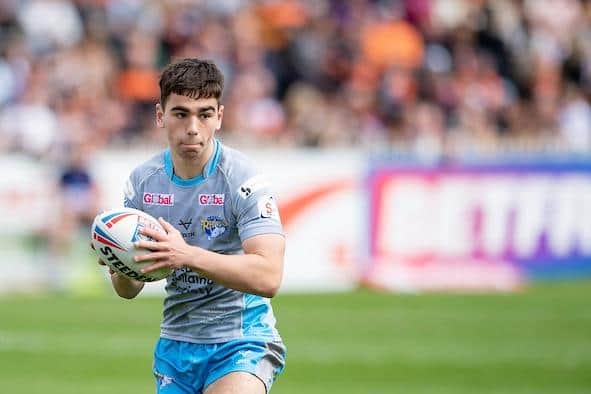 Jack Sinfield has already followed in dad Kevin's footsteps by playing in Super League for Rhinos. Picture by Allan McKenzie/SWpix.com.