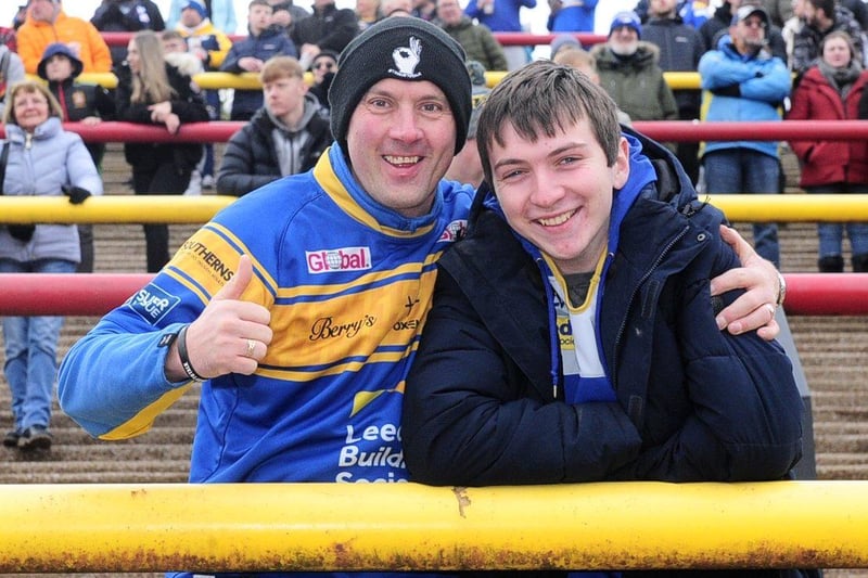 Leeds Rhinos fans enjoyed a return to Odsal despite the result and cold weather.