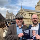 Peter Packham (left) and Leeds for Europe Chair Richard Wilson at Parliament for MPs’ Brexit debate.