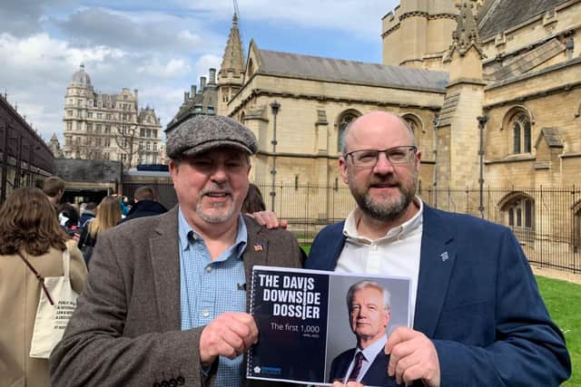Peter Packham (left) and Leeds for Europe Chair Richard Wilson at Parliament for MPs’ Brexit debate.