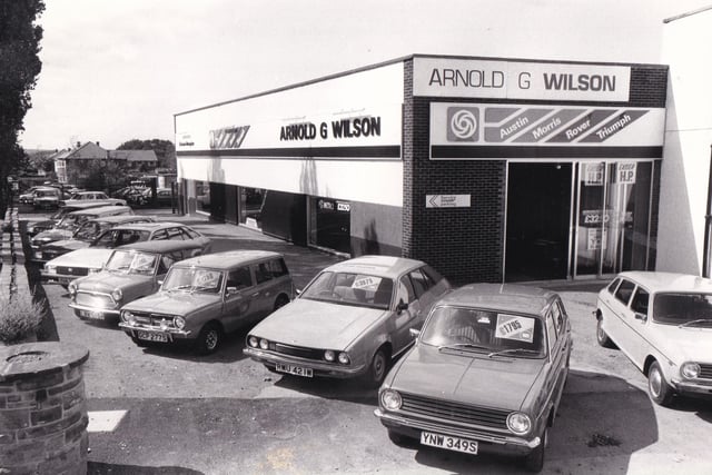The new look Arnold G Wilson showroom in Alwoodley pictured in August 1982.