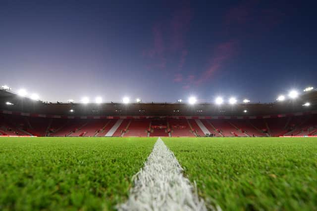 SOUTHAMPTON, ENGLAND - NOVEMBER 23: General view inside St Mary's Stadium on November 23, 2023 in Southampton, England. (Photo by Alex Burstow/Arsenal FC via Getty Images)