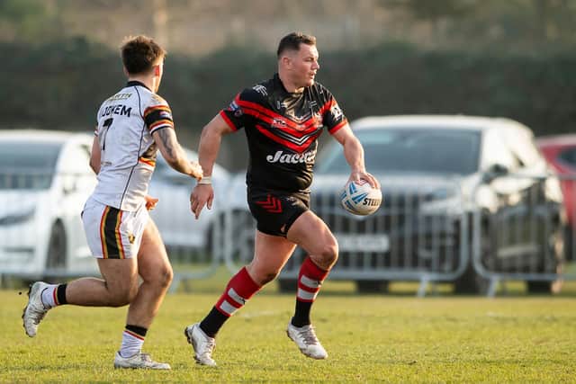 Brett Ferres on the ball for Goole Vikings against Dewsbury Rams last year. Picture by Allan McKenzie/SWpix.com.