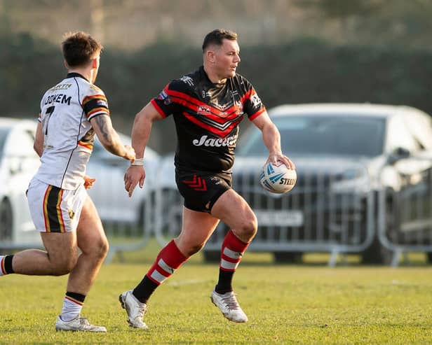 Brett Ferres on the ball for Goole Vikings against Dewsbury Rams last year. Picture by Allan McKenzie/SWpix.com.