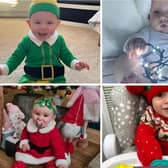 These adorable babies are celebrating Christmas for the first time.