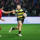Josh Griffin evades Peta Hiku during York Knights' shock win against Hull KR in Betfred Super League round one four months ago. Picture by Alex Whitehead/SWpix.com.