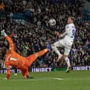 LATE CONTROVERSY - Leeds United v Queens Park Rangers EFL Skybet Championship at Elland Road Stadium, Leeds.  QPR keeper Asmir Begovic gets sent off after his challenge on Patrick Bamford late in the match. Pic: Tony Johnson.