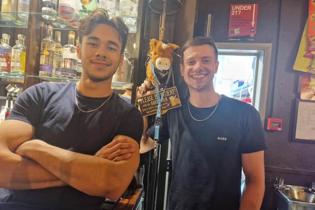 Nyan Horn and Daniel Adkins at The Fenton, where they said “the alcohol kicks in and the sense of self-awareness disappears” for the Otley Runners. Photo: National World